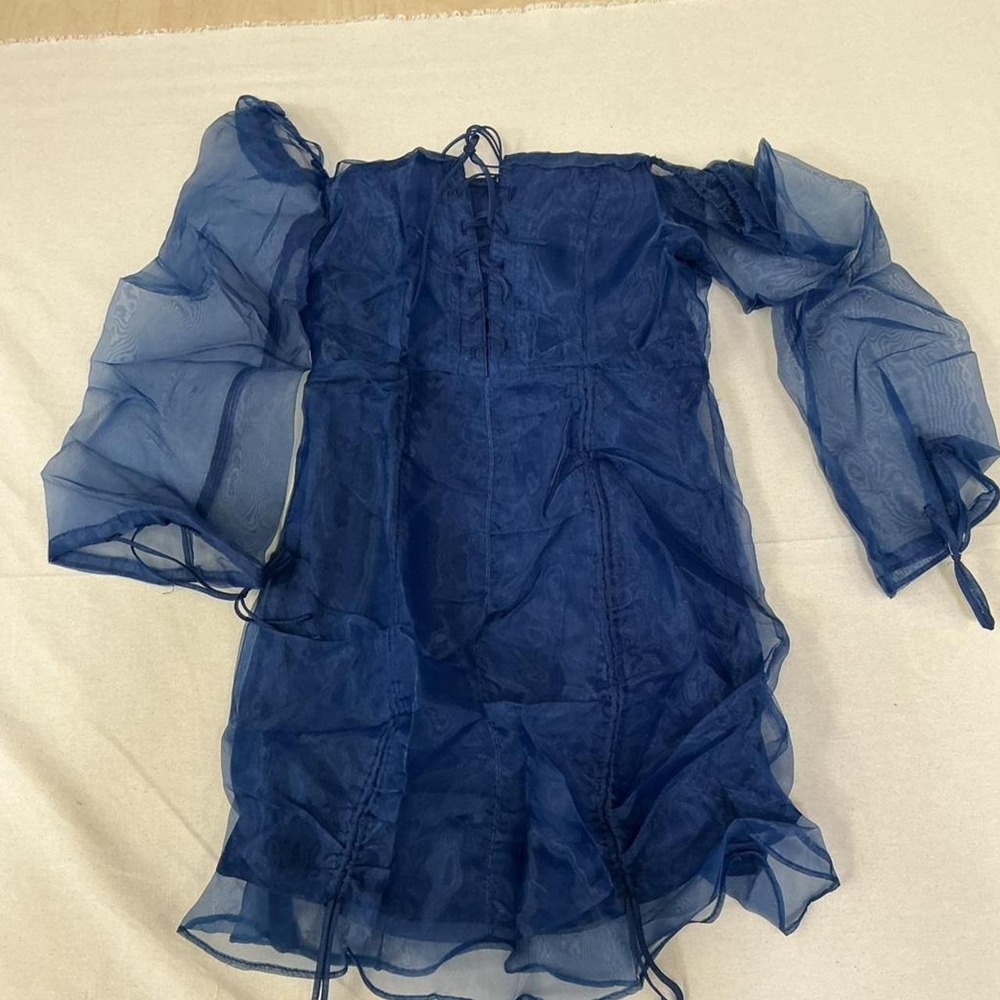 O.Bianca sheer mesh mini dress